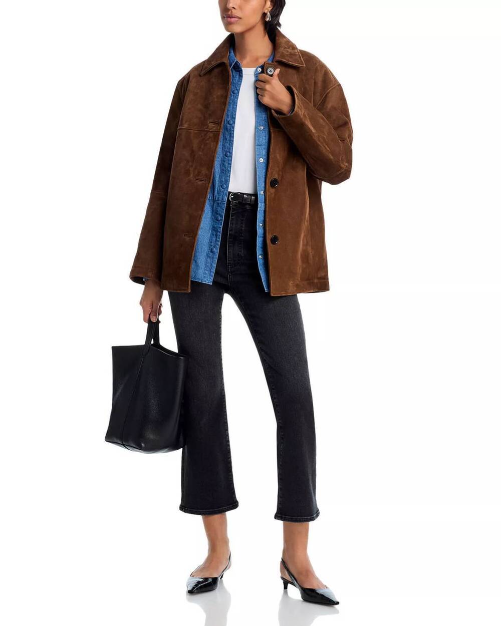 NEW FRAME reboot crop high rise ankle jeans in starship - Picture 5 of 7